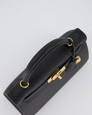 Hermès Kelly 28 Sellier Bag in Noir Epsom Leather with Gold Hardware