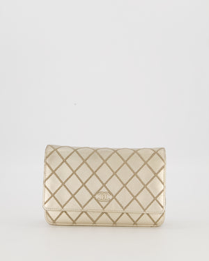 Chanel Metallic Gold Wallet on Chain Bag in Lambskin with Brush Gold Hardware