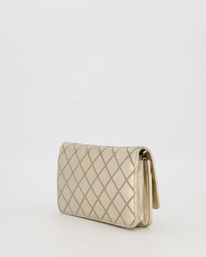 Chanel Metallic Gold Wallet on Chain Bag in Lambskin with Brush Gold Hardware