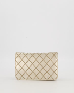 Chanel Metallic Gold Wallet on Chain Bag in Lambskin with Brush Gold Hardware