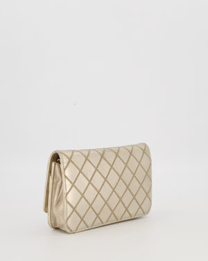 Chanel Metallic Gold Wallet on Chain Bag in Lambskin with Brush Gold Hardware