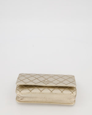 Chanel Metallic Gold Wallet on Chain Bag in Lambskin with Brush Gold Hardware