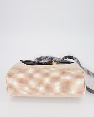 *HOT & RARE* Hermès Herbag 31 Zip Bag in Ecru/Beige Criss Viking Canvas, Ebene Vache Hunter Leather with Gold Hardware
