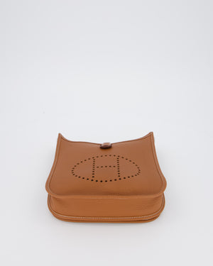 *RARE* Hermès Evelyne III 23 Bag in Gold Taurillon Clemence Leather with Palladium Hardware