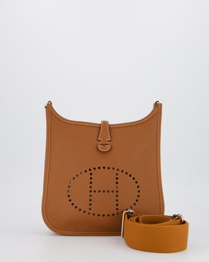 *RARE* Hermès Evelyne III 23 Bag in Gold Taurillon Clemence Leather with Palladium Hardware