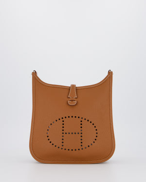 *RARE* Hermès Evelyne III 23 Bag in Gold Taurillon Clemence Leather with Palladium Hardware