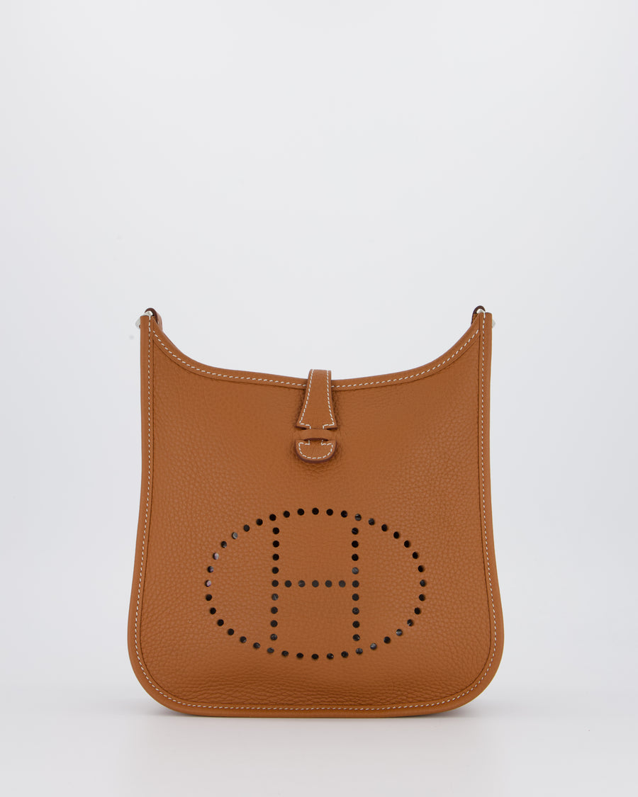 *RARE* Hermès Evelyne III 23 Bag in Gold Taurillon Clemence Leather with Palladium Hardware
