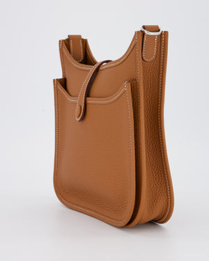 *RARE* Hermès Evelyne III 23 Bag in Gold Taurillon Clemence Leather with Palladium Hardware