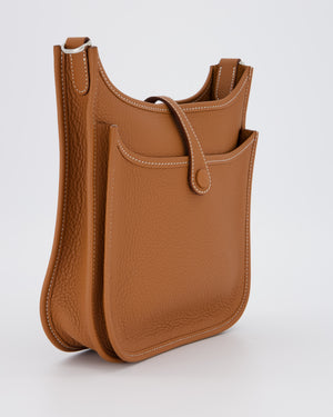 *RARE* Hermès Evelyne III 23 Bag in Gold Taurillon Clemence Leather with Palladium Hardware
