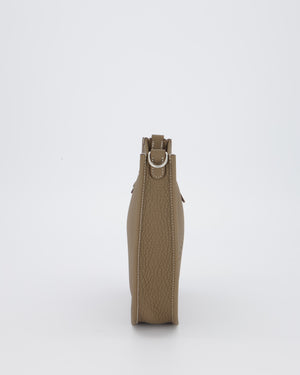 Hermès Mini Evelyne Bag in Etoupe Clemence Leather with Palladium Hardware