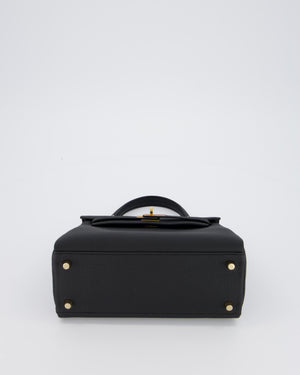 Hermès Kelly 25 Retourne Bag in Noir Togo Leather and Gold Hardware
