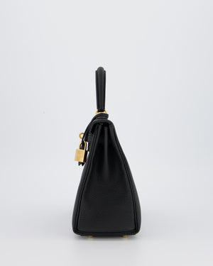 Hermès Kelly 25 Retourne Bag in Noir Togo Leather and Gold Hardware