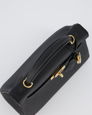 Hermès Kelly 25 Retourne Bag in Noir Togo Leather with Gold Hardware