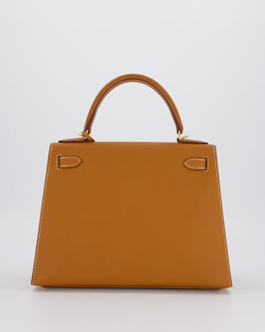 Hermès Kelly 28 Sellier Bag in Gold Epsom Leather with Gold Hardware