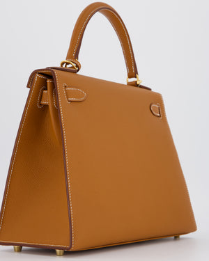 Hermès Kelly 28 Sellier Bag in Gold Epsom Leather with Gold Hardware