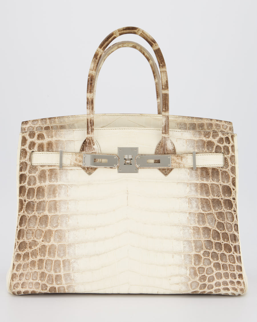 *SUPER RARE* Hermès Birkin 30 Retourne Bag in Himalaya Crocodile Niloticus Leather with Palladium Hardware