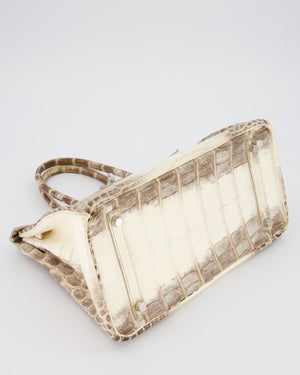 *SUPER RARE* Hermès Birkin 30 Retourne Bag in Himalaya Crocodile Niloticus Leather with Palladium Hardware