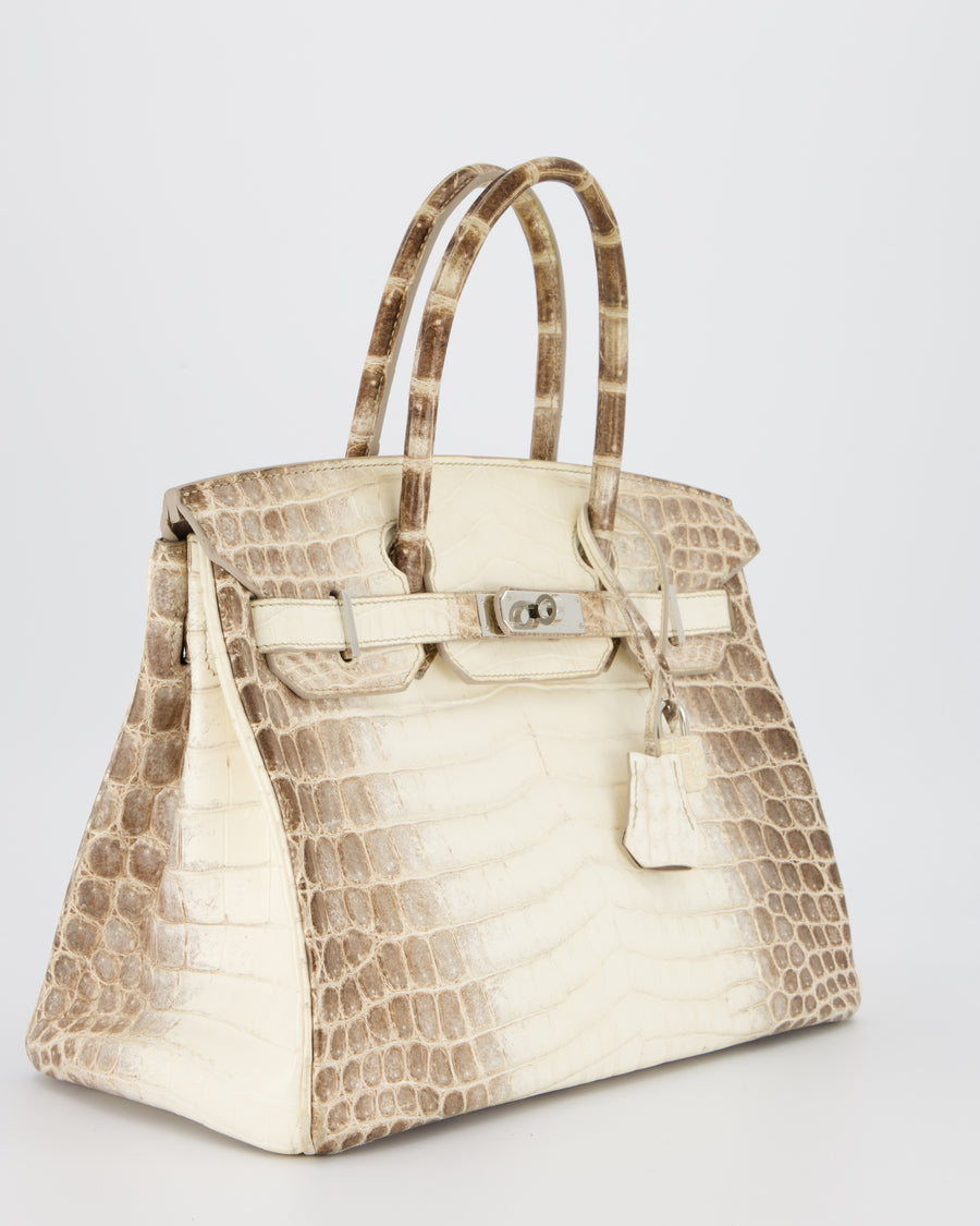 *SUPER RARE* Hermès Birkin 30 Retourne Bag in Himalaya Crocodile Niloticus Leather with Palladium Hardware