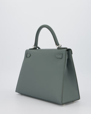 Hermès Kelly 28 Sellier Bag in Vert Amande Epsom Leather with Palladium Hardware