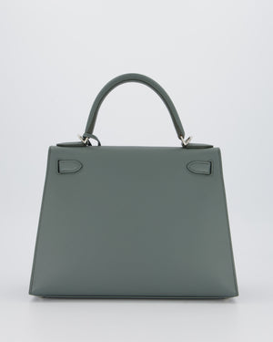 Hermès Kelly 28 Sellier Bag in Vert Amande Epsom Leather with Palladium Hardware