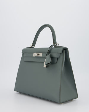 Hermès Kelly 28 Sellier Bag in Vert Amande Epsom Leather with Palladium Hardware