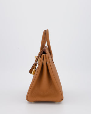 *HOT* Hermès Birkin 25 Retourne Bag in Gold Togo Leather with Gold Hardware