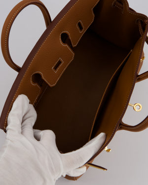 *HOT* Hermès Birkin 25 Retourne Bag in Gold Togo Leather with Gold Hardware