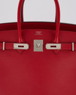 Hermès Birkin 35 Bag in Rouge Grenat Epsom Leather with Palladium Hardware