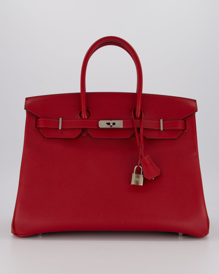 Hermès Birkin 35 Bag in Rouge Grenat Epsom Leather with Palladium Hardware