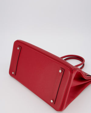 Hermès Birkin 35 Bag in Rouge Grenat Epsom Leather with Palladium Hardware
