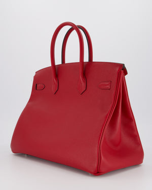 Hermès Birkin 35 Bag in Rouge Grenat Epsom Leather with Palladium Hardware