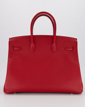 Hermès Birkin 35 Bag in Rouge Grenat Epsom Leather with Palladium Hardware