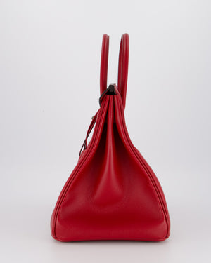 Hermès Birkin 35 Bag in Rouge Grenat Epsom Leather with Palladium Hardware