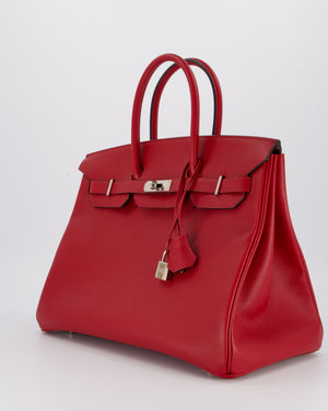 Hermès Birkin 35 Bag in Rouge Grenat Epsom Leather with Palladium Hardware