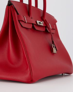 Hermès Birkin 35 Bag in Rouge Grenat Epsom Leather with Palladium Hardware