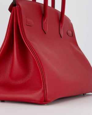 Hermès Birkin 35 Bag in Rouge Grenat Epsom Leather with Palladium Hardware
