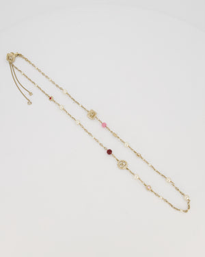 Chanel 09/A Gold Pearl, Lion and Diamante CC Necklace