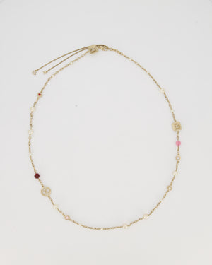 Chanel 09/A Gold Pearl, Lion and Diamante CC Necklace