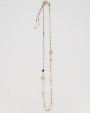 Chanel 09/A Gold Pearl, Lion and Diamante CC Necklace