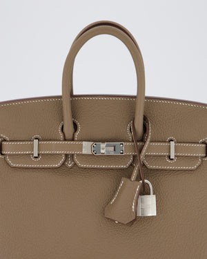 Hermès Birkin 25 Retourne Bag in Etoupe Togo Leather with Palladium Hardware