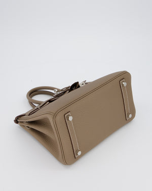 Hermès Birkin 25 Retourne Bag in Etoupe Togo Leather with Palladium Hardware