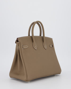 Hermès Birkin 25 Retourne Bag in Etoupe Togo Leather with Palladium Hardware