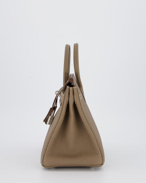 Hermès Birkin 25 Retourne Bag in Etoupe Togo Leather with Palladium Hardware