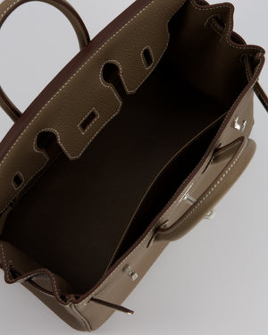 Hermès Birkin 25 Retourne Bag in Etoupe Togo Leather with Palladium Hardware