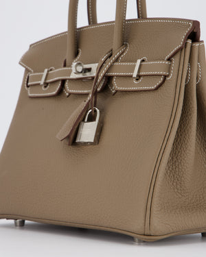 Hermès Birkin 25 Retourne Bag in Etoupe Togo Leather with Palladium Hardware