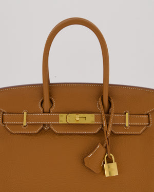 *RARE* Hermès Birkin 30 Retourne Bag in Gold Togo Leather With Gold Hardware