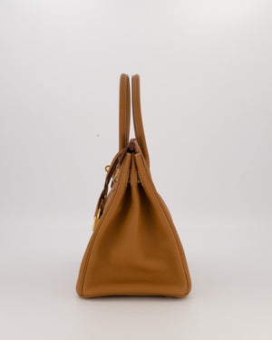 *RARE* Hermès Birkin 30 Retourne Bag in Gold Togo Leather With Gold Hardware
