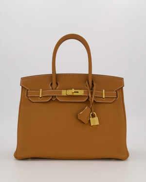 *RARE* Hermès Birkin 30 Retourne Bag in Gold Togo Leather With Gold Hardware