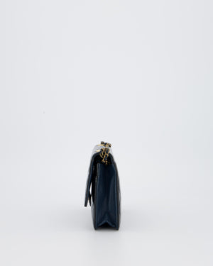 Chanel Navy Wallet on Chain Bag in Patent Leather with Gold Hardware