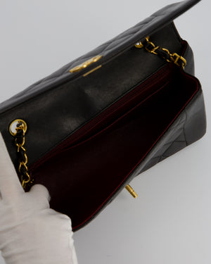 Chanel Vintage Espresso Brown Medium Diana Flap Bag in Lambskin Leather with 24K Gold Hardware